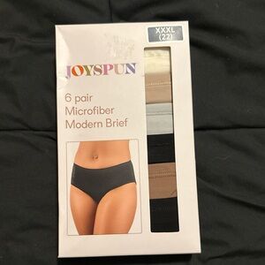 Women's Microfiber Modern Briefs - 6 Pack (Black, Tan, Cream, Gray)